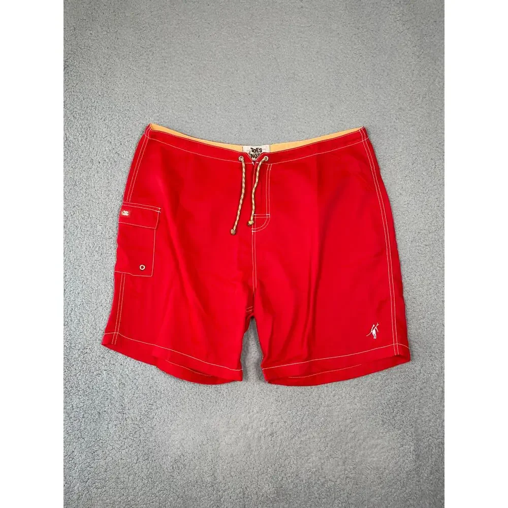 Toes On The Nose Mens Size 38 Red Board Shorts